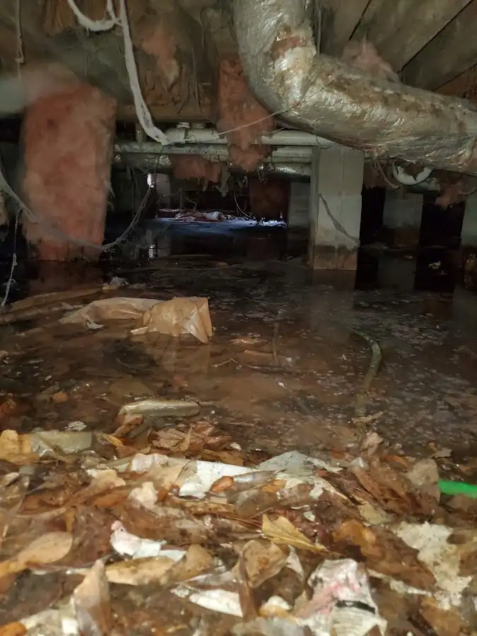 Crawl space flood assessment for Commercial Water Damage Restoration in Harpswell